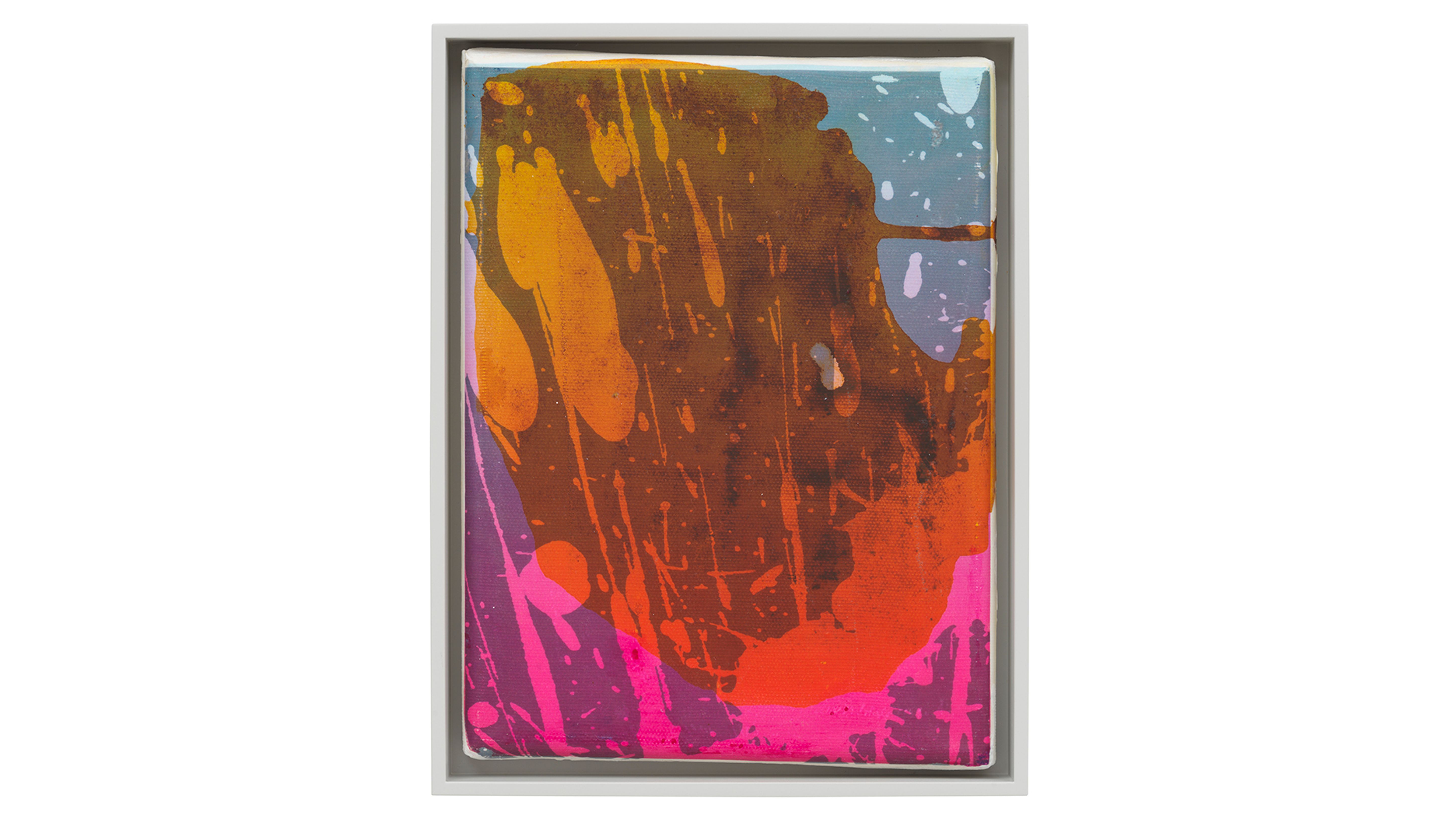 Painting Transmission_Kat, 2023, mixed media on canvas, 27 x 21 cm