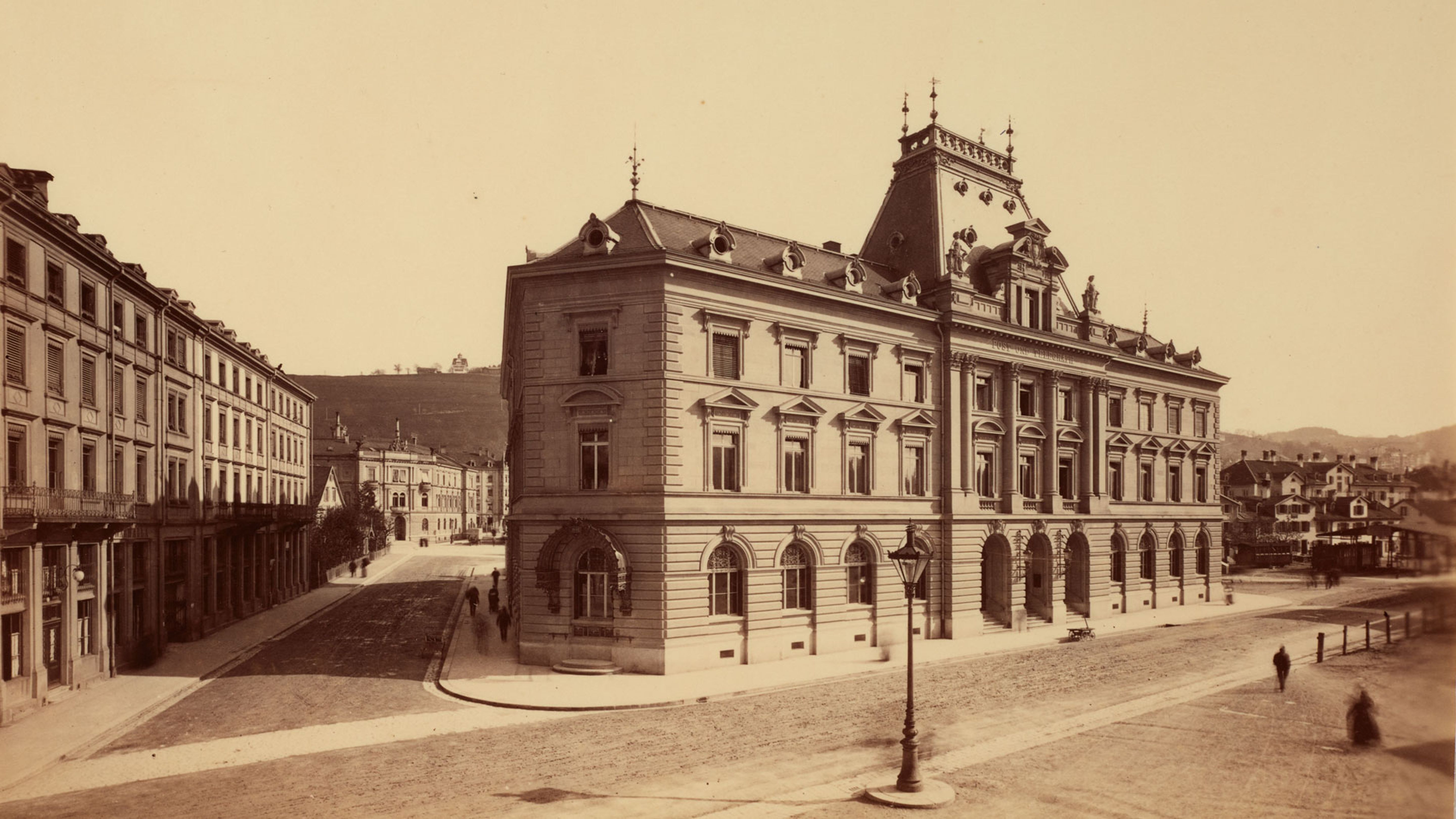 Poste principale de St-Gall, 1887. Source: musée de la communication