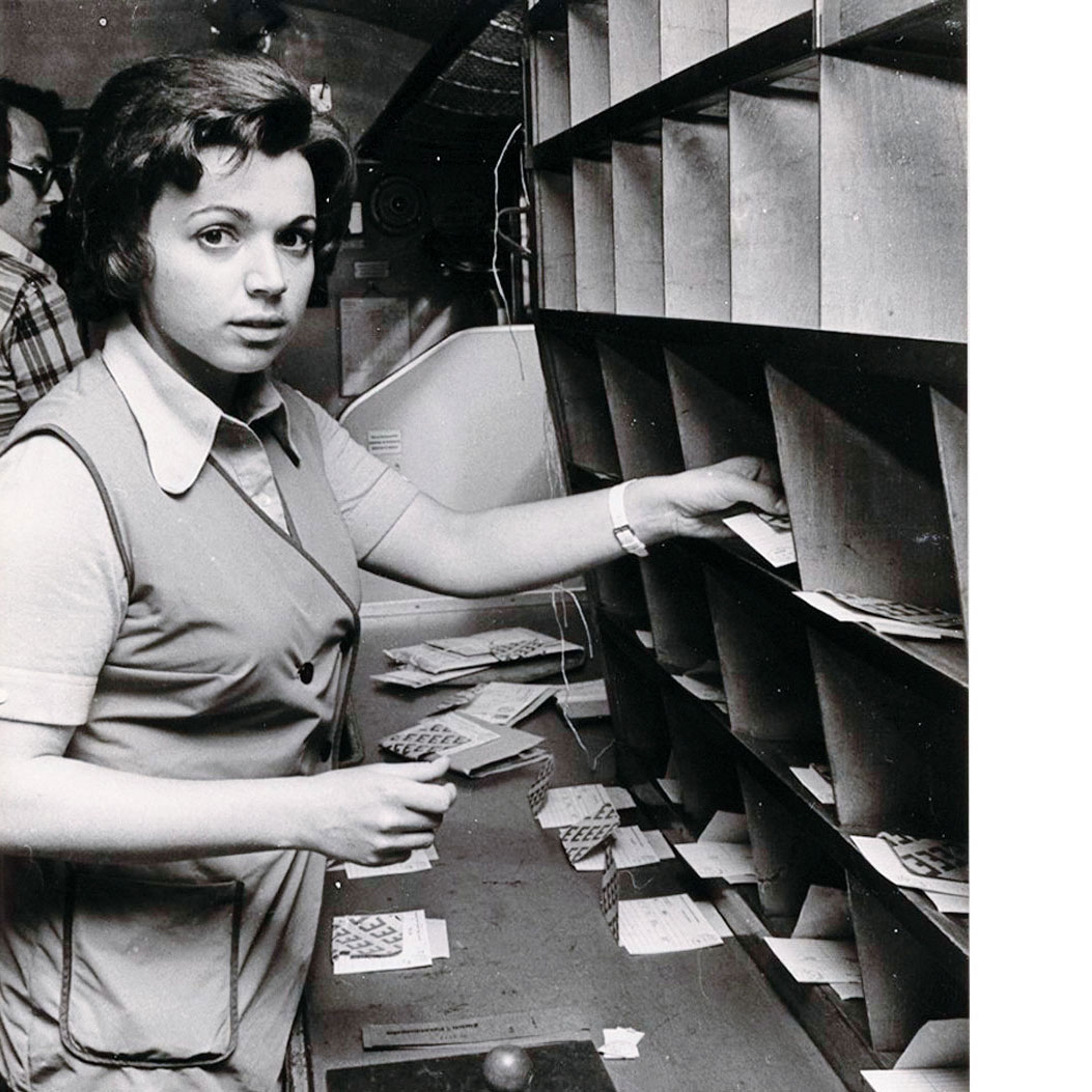 Anna Nater, die erste Frau bei der Bahnpost. Quelle: Museum für Kommunikation